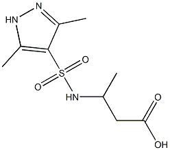 3-{[(3,5-dimethyl-1H-pyrazol-4-yl)sulfonyl]amino}butanoic acid Struktur