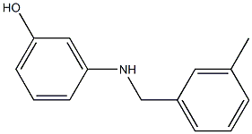 3-{[(3-methylphenyl)methyl]amino}phenol Struktur