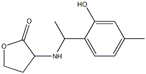 3-{[1-(2-hydroxy-4-methylphenyl)ethyl]amino}oxolan-2-one Struktur