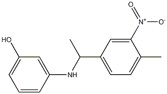 3-{[1-(4-methyl-3-nitrophenyl)ethyl]amino}phenol Struktur