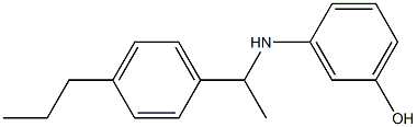 3-{[1-(4-propylphenyl)ethyl]amino}phenol Struktur