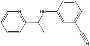 3-{[1-(pyridin-2-yl)ethyl]amino}benzonitrile Struktur