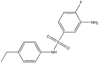 3-amino-N-(4-ethylphenyl)-4-fluorobenzene-1-sulfonamide Struktur