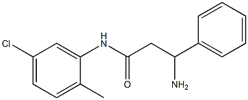 3-amino-N-(5-chloro-2-methylphenyl)-3-phenylpropanamide Struktur