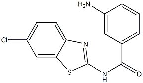 3-amino-N-(6-chloro-1,3-benzothiazol-2-yl)benzamide Struktur