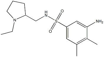 3-amino-N-[(1-ethylpyrrolidin-2-yl)methyl]-4,5-dimethylbenzene-1-sulfonamide Struktur