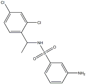 3-amino-N-[1-(2,4-dichlorophenyl)ethyl]benzene-1-sulfonamide Struktur