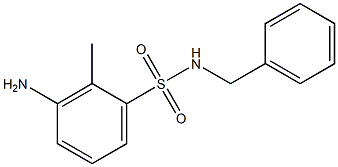 3-amino-N-benzyl-2-methylbenzene-1-sulfonamide Struktur