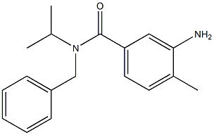 3-amino-N-benzyl-4-methyl-N-(propan-2-yl)benzamide Struktur