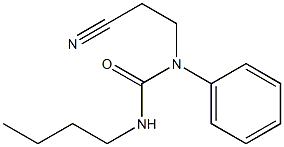 3-butyl-1-(2-cyanoethyl)-1-phenylurea Struktur