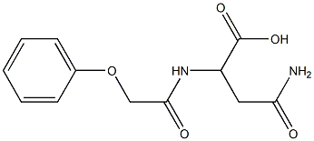 3-carbamoyl-2-(2-phenoxyacetamido)propanoic acid Struktur