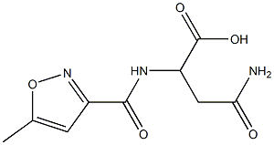 3-carbamoyl-2-[(5-methyl-1,2-oxazol-3-yl)formamido]propanoic acid Struktur