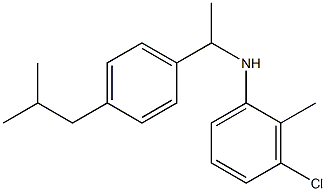 3-chloro-2-methyl-N-{1-[4-(2-methylpropyl)phenyl]ethyl}aniline Struktur