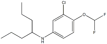 3-chloro-4-(difluoromethoxy)-N-(heptan-4-yl)aniline Struktur