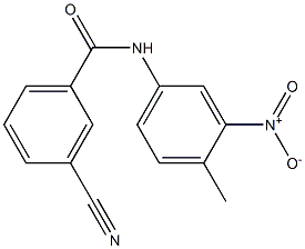 3-cyano-N-(4-methyl-3-nitrophenyl)benzamide Struktur