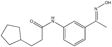 3-cyclopentyl-N-{3-[1-(hydroxyimino)ethyl]phenyl}propanamide Struktur