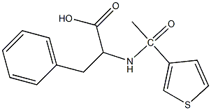 3-phenyl-2-[1-(thiophen-3-yl)acetamido]propanoic acid Struktur