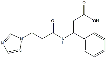 3-phenyl-3-[3-(1H-1,2,4-triazol-1-yl)propanamido]propanoic acid Struktur