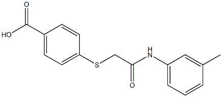 4-({[(3-methylphenyl)carbamoyl]methyl}sulfanyl)benzoic acid Struktur