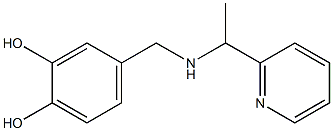 4-({[1-(pyridin-2-yl)ethyl]amino}methyl)benzene-1,2-diol Struktur