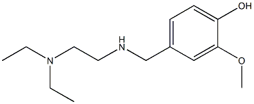 4-({[2-(diethylamino)ethyl]amino}methyl)-2-methoxyphenol Struktur