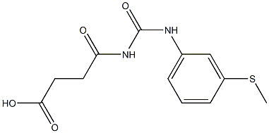 4-({[3-(methylsulfanyl)phenyl]carbamoyl}amino)-4-oxobutanoic acid Structure