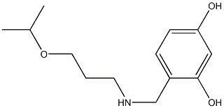 4-({[3-(propan-2-yloxy)propyl]amino}methyl)benzene-1,3-diol Struktur