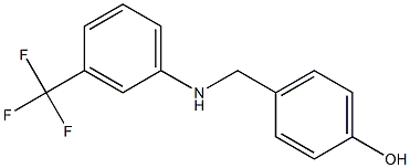 4-({[3-(trifluoromethyl)phenyl]amino}methyl)phenol Struktur