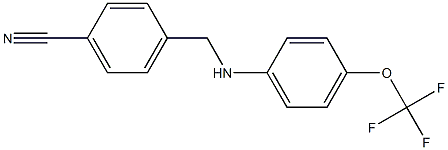 4-({[4-(trifluoromethoxy)phenyl]amino}methyl)benzonitrile Struktur