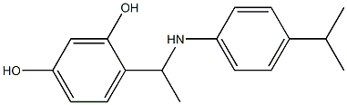 4-(1-{[4-(propan-2-yl)phenyl]amino}ethyl)benzene-1,3-diol Struktur