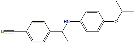 4-(1-{[4-(propan-2-yloxy)phenyl]amino}ethyl)benzonitrile Struktur