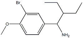 4-(1-amino-2-ethylbutyl)-2-bromo-1-methoxybenzene Struktur