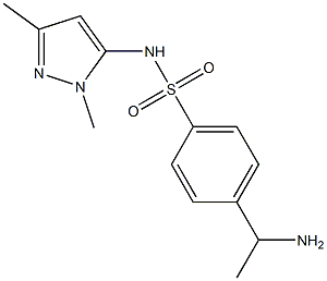 4-(1-aminoethyl)-N-(1,3-dimethyl-1H-pyrazol-5-yl)benzene-1-sulfonamide Struktur