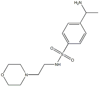 4-(1-aminoethyl)-N-[2-(morpholin-4-yl)ethyl]benzene-1-sulfonamide Struktur