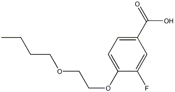 4-(2-butoxyethoxy)-3-fluorobenzoic acid Struktur