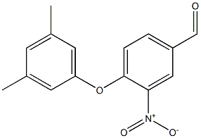 4-(3,5-dimethylphenoxy)-3-nitrobenzaldehyde Struktur