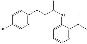 4-(3-{[2-(propan-2-yl)phenyl]amino}butyl)phenol Struktur