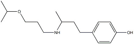 4-(3-{[3-(propan-2-yloxy)propyl]amino}butyl)phenol Struktur