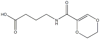 4-(5,6-dihydro-1,4-dioxin-2-ylformamido)butanoic acid Struktur