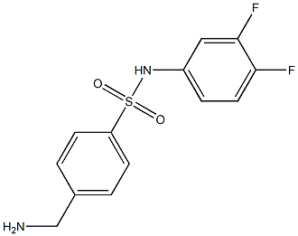 4-(aminomethyl)-N-(3,4-difluorophenyl)benzenesulfonamide Struktur