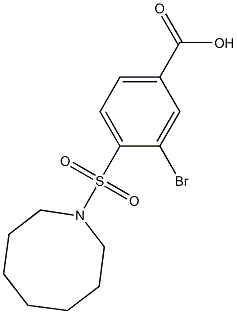 4-(azocane-1-sulfonyl)-3-bromobenzoic acid Struktur