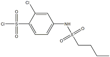 4-(butane-1-sulfonamido)-2-chlorobenzene-1-sulfonyl chloride Struktur