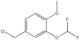 4-(chloromethyl)-2-(difluoromethoxy)-1-methoxybenzene Struktur