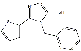 4-(pyridin-2-ylmethyl)-5-(thiophen-2-yl)-4H-1,2,4-triazole-3-thiol Struktur