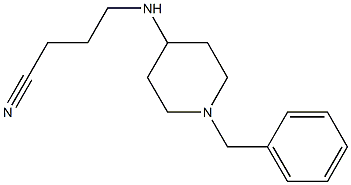 4-[(1-benzylpiperidin-4-yl)amino]butanenitrile Struktur