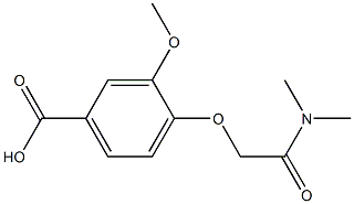 4-[(dimethylcarbamoyl)methoxy]-3-methoxybenzoic acid Struktur