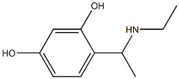 4-[1-(ethylamino)ethyl]benzene-1,3-diol Struktur