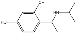 4-[1-(propan-2-ylamino)ethyl]benzene-1,3-diol Struktur