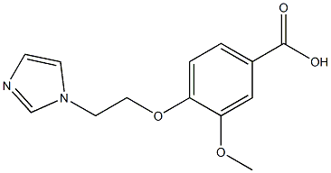 4-[2-(1H-imidazol-1-yl)ethoxy]-3-methoxybenzoic acid Struktur