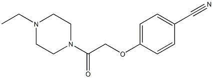 4-[2-(4-ethylpiperazin-1-yl)-2-oxoethoxy]benzonitrile Struktur